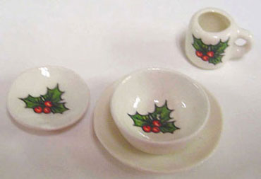 Dollhouse Miniature 4 Piece Place Setting